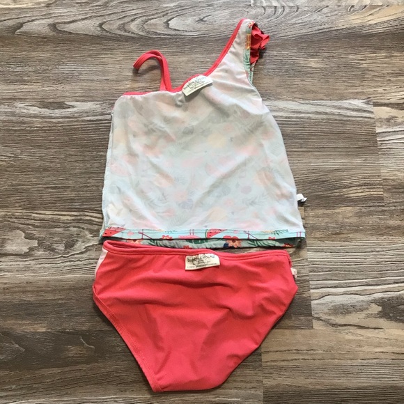 Bobbie Brooks for Girls Flamingo Tankini Swimsuit Large - Picture 8 of 13